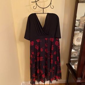 Black Dress with Roses